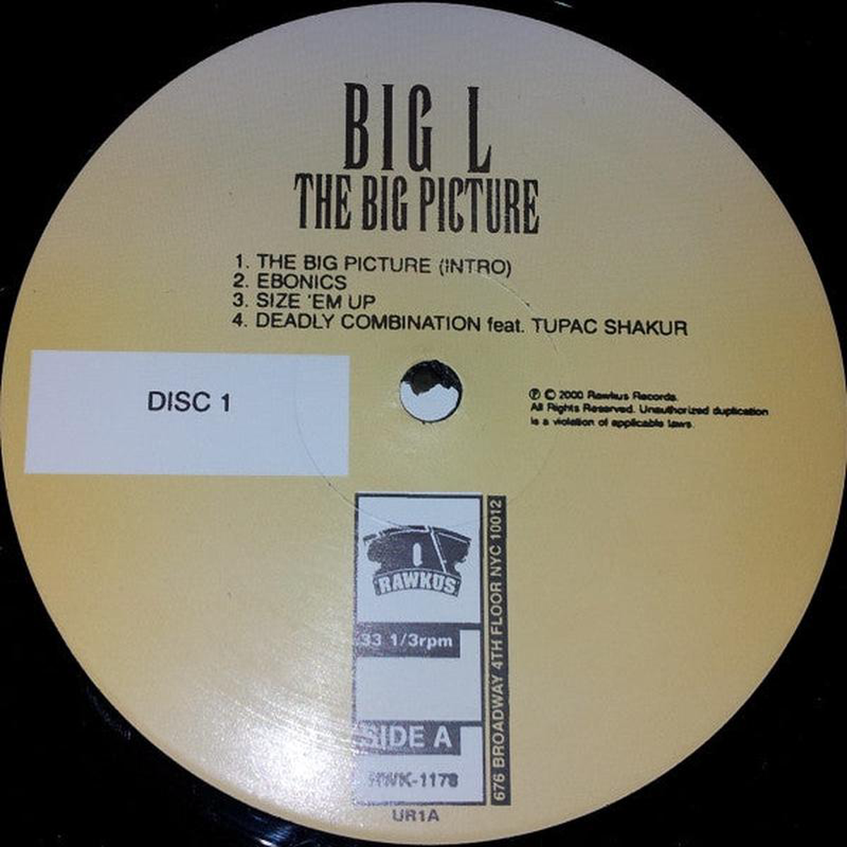 Big L 8211 The Big Picture (2xLP Album Promo) (2000) Used Vinyl